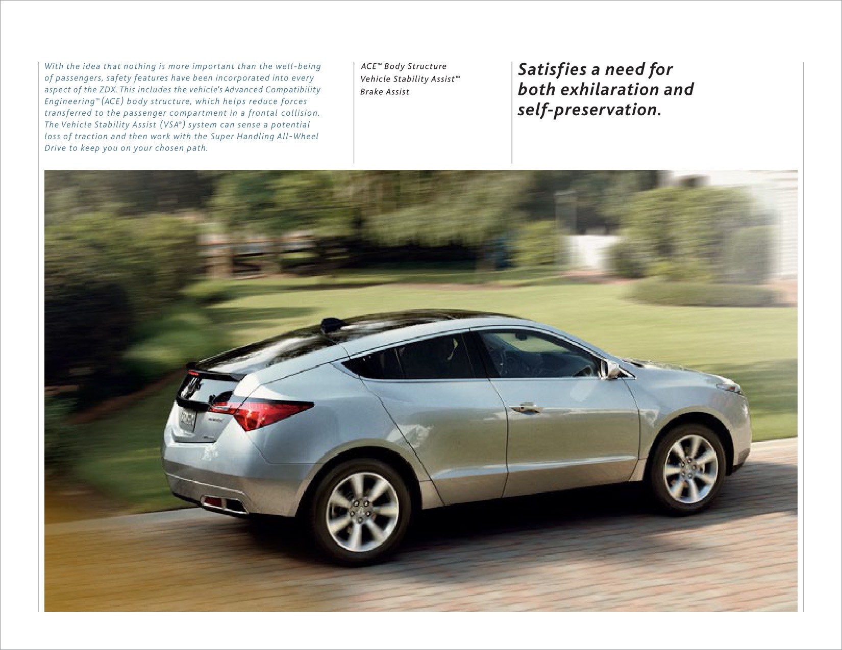 2012 Acura ZDX Brochure Page 9
